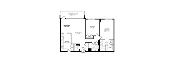Dupont 2 bed 2 bath floorplan