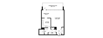 Studio one bathroom Lenfant