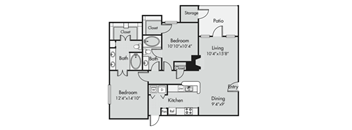 D4 Floor Plan at Stoneleigh on Spring Creek, Garland, 75044