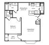 1 Bedroom 1 Bath Floor Plan 1 Bedroom 1 Bath Floor Plan at Ellington Metro West, Westborough, MA, 01581