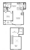 A2L The Suffolk Loft 1 Bedroom 1 Bathroom Floor Plan A2L The Suffolk Loft 1 Bedroom 1 Bathroom Floor Plan at Ellington Metro West, Massachusetts