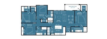 TEWii D1 Floor plan at Retreat at Magnolia, Texas