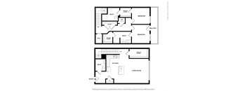 T1 2 bedroom 2 bath floorplan