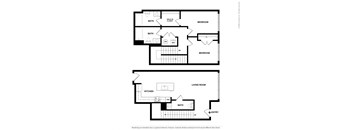 T3 2 bedroom 2 bath floorplan