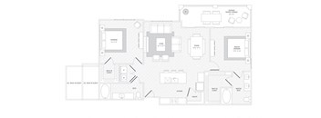 TLC B2 floor plan at Reveal Skyline at La Cantera, San Antonio, TX