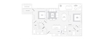 TLC B2A floor plan at Reveal Skyline at La Cantera, San Antonio, TX