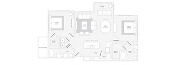 TLC B4 floor plan at Reveal Skyline at La Cantera, San Antonio, 78256