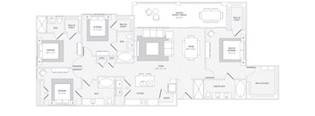 TLC D2 floor plan at Reveal Skyline at La Cantera, San Antonio, TX, 78256