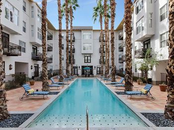 Sparkling pool at Roosevelt Square, Phoenix, 85003