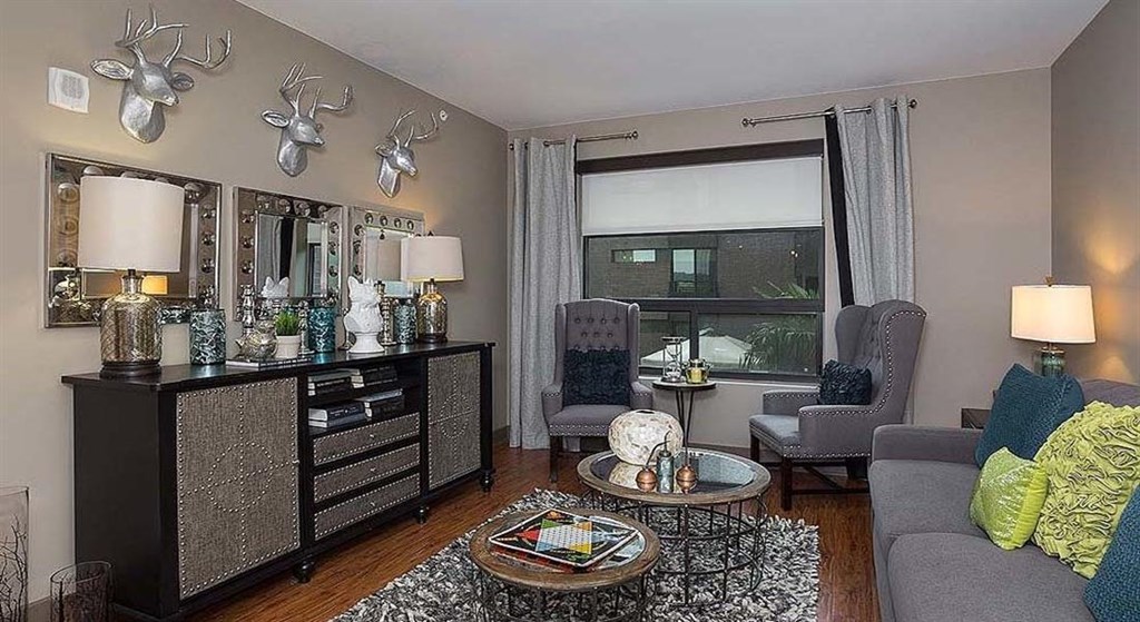 Modern Living Room at Berkshire Riverview, Austin, Texas