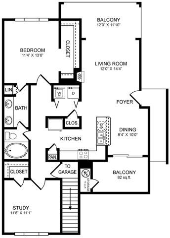 A7 Floor Plan at San Marin, Texas, 78759