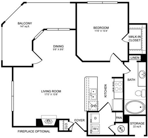 A3 Floor Plan at San Marin, Austin, Texas