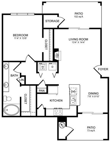 A5 Floor Plan at San Marin, Texas