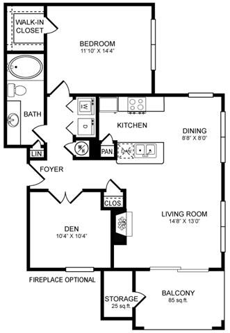 A6 Floor Plan at San Marin, Texas, 78759