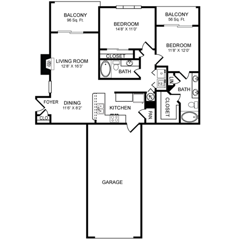 D6.1 Floor Plan at San Marin, Austin, TX, 78759