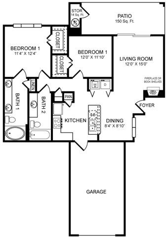 D3 Floor Plan at San Marin, Austin