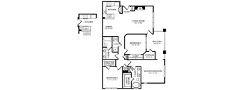 H2 Floor Plan at San Marin, Texas, 78759