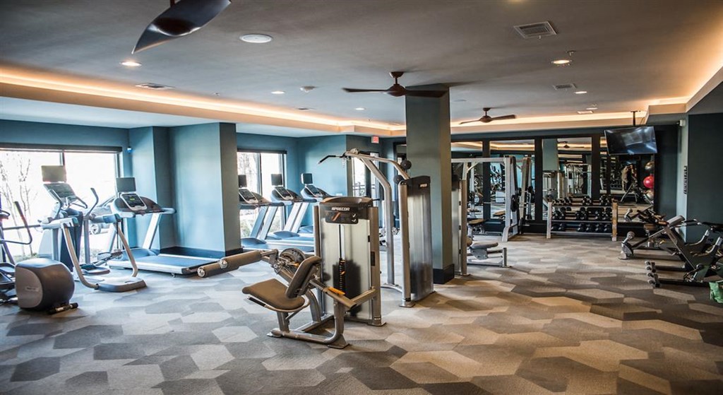 Fitness Center With Modern Equipment Fitness Center With Modern Equipment at Berkshire Amber, Texas, 75248