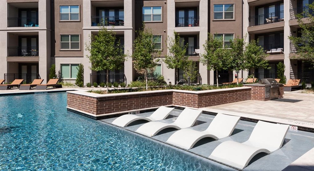 Poolside Relaxing Area Poolside Relaxing Area at Berkshire Amber, Dallas, Texas