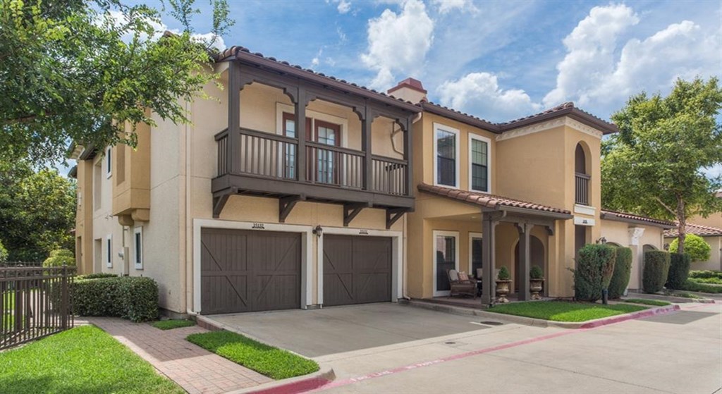 Elegant Exterior View at Estancia Townhomes, Texas, 75248