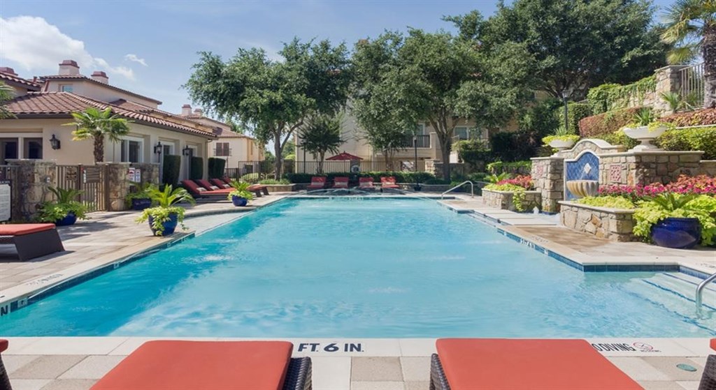 Glimmering Pool at Estancia Townhomes, Dallas, 75248