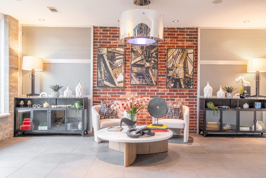 resident social lounging area at The Core apartments