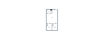 A dark image with a blue border and a small white rectangle in the upper left corner.