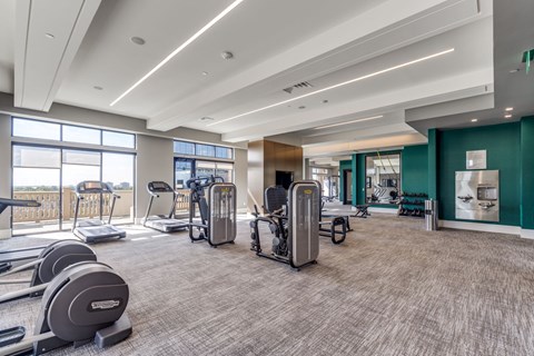 fitness center at The Ivy apartments