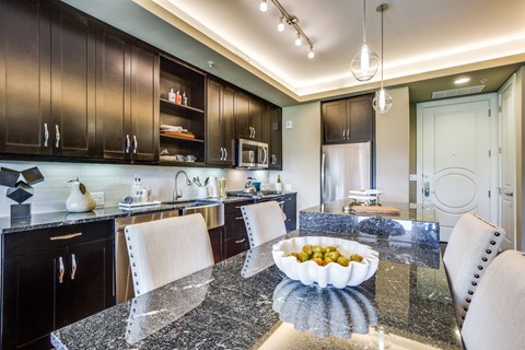 luxury kitchen at The Ivy apartments