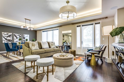 living room at The Ivy luxury apartments