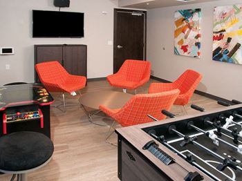 Berkshire Central Apartments with Social Spaces with Fireside Lounge, Resident ClubRoom, Work-From-Home Spaces and Communal Dining, Blaine, MN. 55434