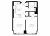 One Bedroom One Bathroom 1 A - 1 ADA Floorplan One Bedroom One Bathroom 1 A - 1 ADA Floorplan at The Benjamin Seaport Residences, Boston, MA, 02210