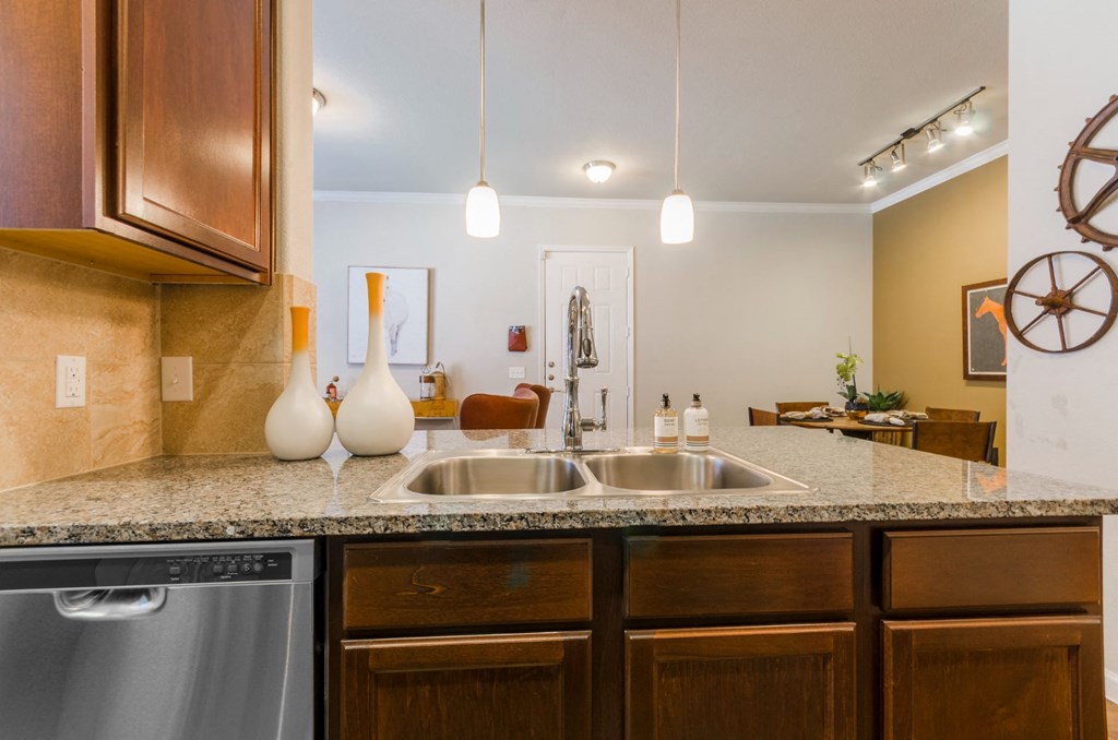 Yellow lights in the house1at Park3Eighty, Texas