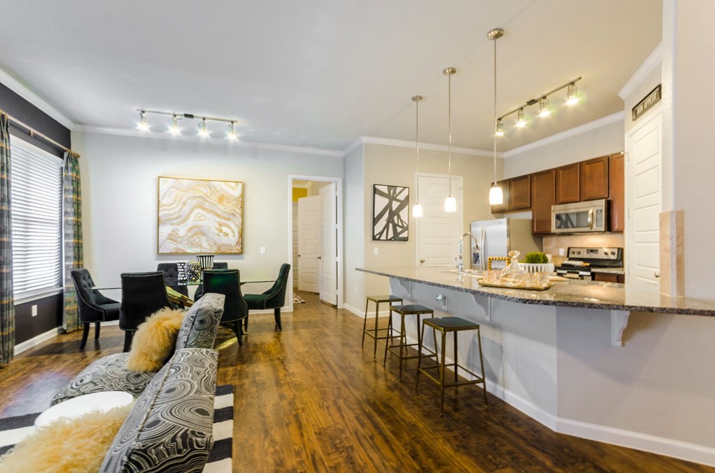 Kitchen & Living at Park3Eighty, Texas