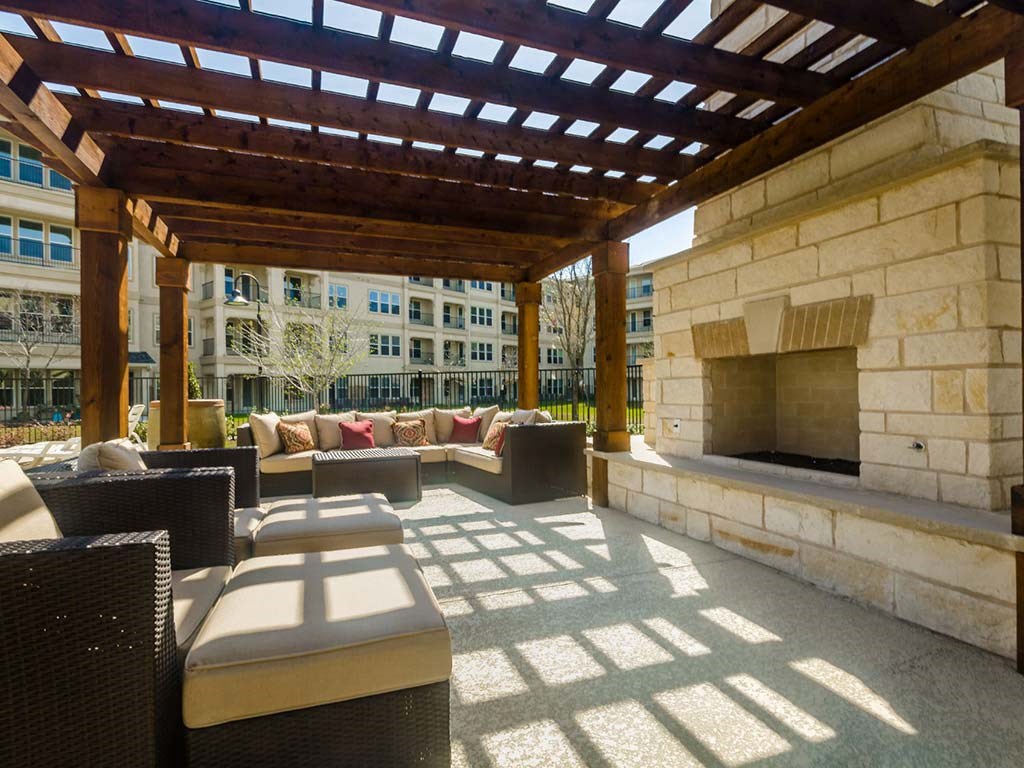 Pool side grill area at Retreat at Wylie, Texas, 75098