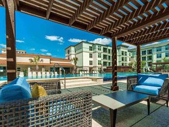 Pool side lounges3 Pool side lounges3 at Reveal at Bayside, Rowlett, Texas