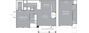 V380 A5 floor plan at Villages3Eighty, Texas, 75068