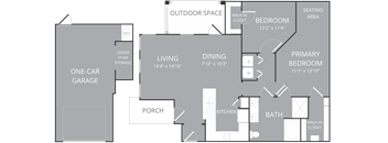 V380 B1 floor plan at Villages3Eighty, Little Elm, TX