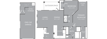 V380 B2 floor plan at Villages3Eighty, Little Elm, 75068