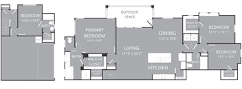 V380 D1 floor plan at Villages 3Eighty, Little Elm, TX, 75068