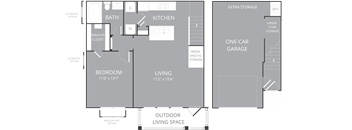 A2 floor plan at Villages 3Eighty, Little Elm, 75068
