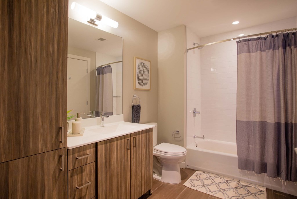 Spa Bathrooms at Via Seaport Residences, Boston, MA 02210