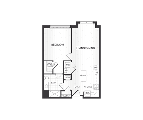 A black and white image of a floor plan
