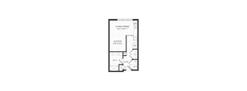 studio floor plan at The James Park Ridge