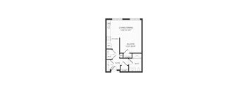 studio apartment at The James Park Ridge