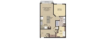 Village District Childress floorplan with desk