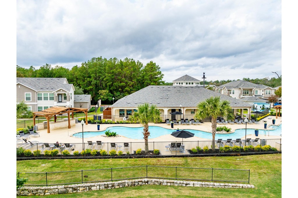 Aerial View of Pool at Villages of Magnolia Apartments