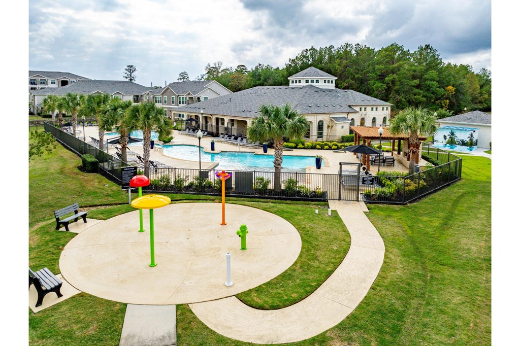 Aerial View of Pool at Villages of Magnolia Apartments