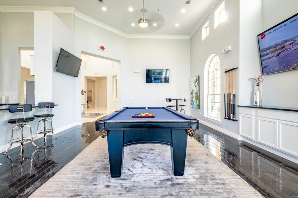 Pool Table and Social Space at Villages of Magnolia Apartments