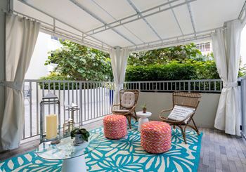 Outdoor Patio Area at Berkshire Lauderdale by the Sea, Ft. Lauderdale, FL